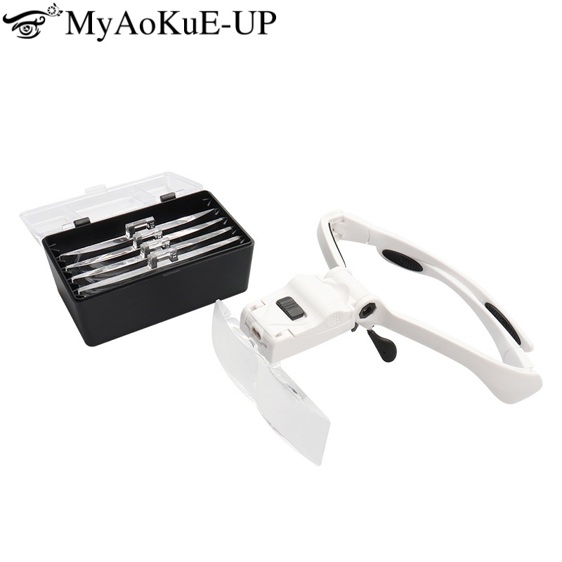 Eyelash Extension Glasses - 5 Lens Adjustable Magnifier Eyelash Extension