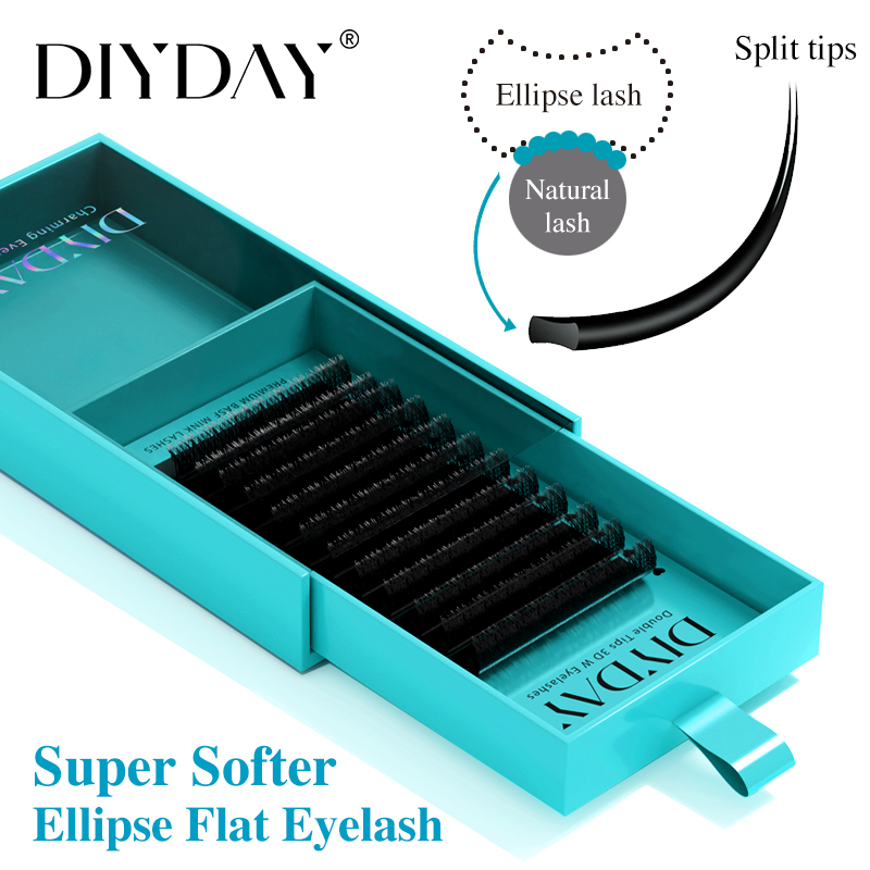 Eyelash Extension Yy - DIYDAY Ellipse Flat Eyelash Extensions 0.15