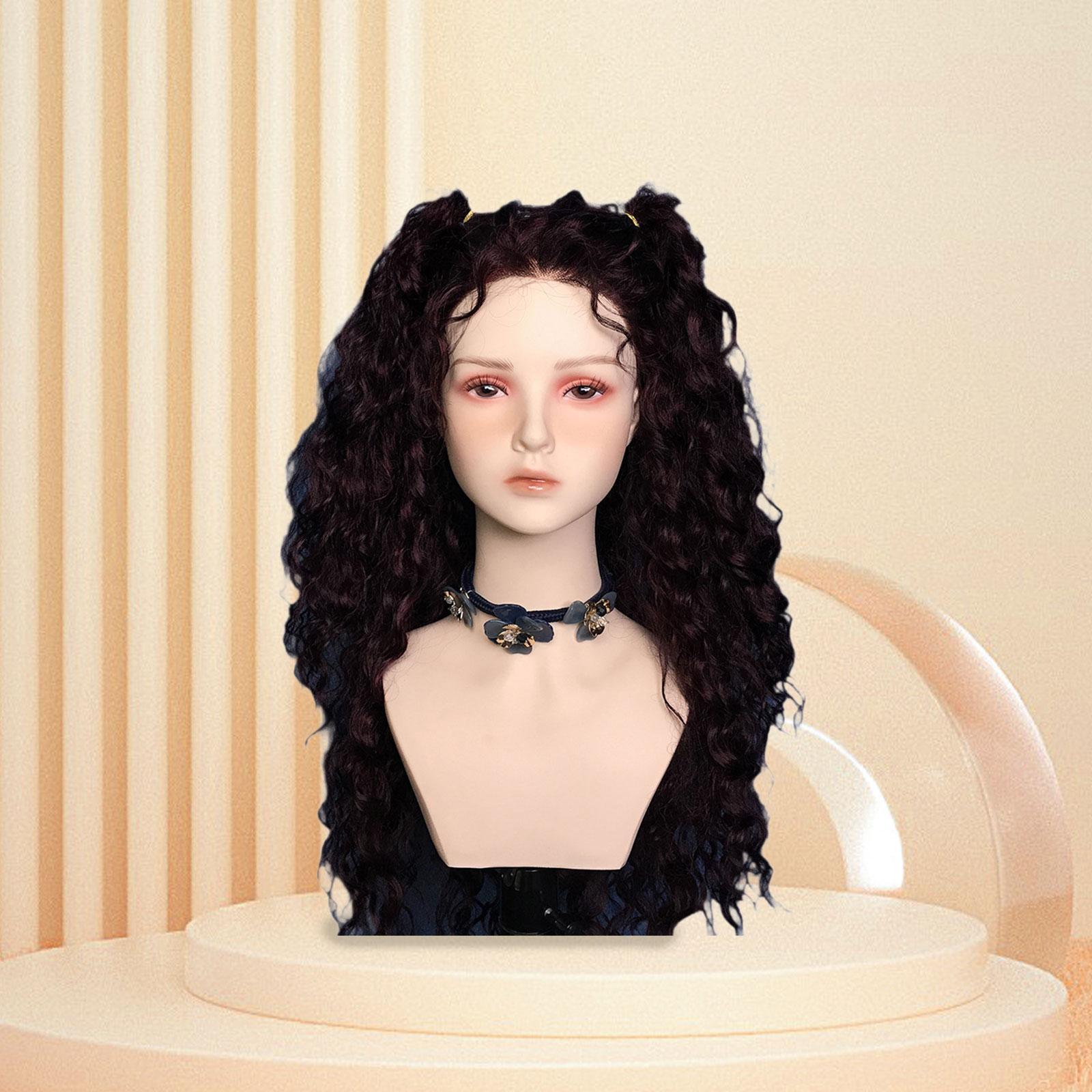 Eyelash Extension Glasses - Head with Shoulder Window Display Head