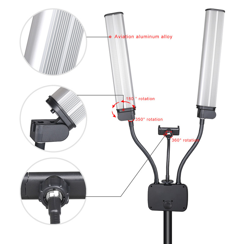 45W Flexible Double Arms LED F - Eyelash Extension Videos 评论和价格