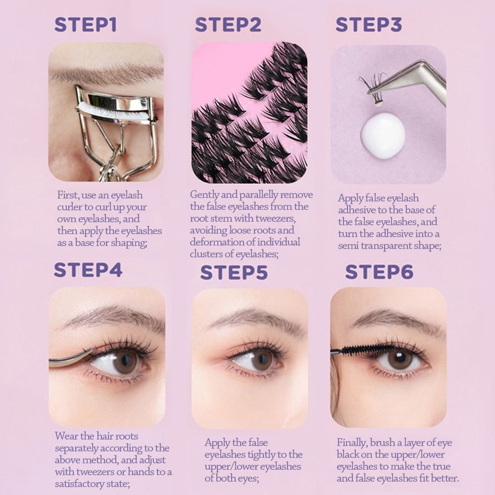 12 Rows Natural Look False Eye - Eyelash Extension Kits 评论和价格
