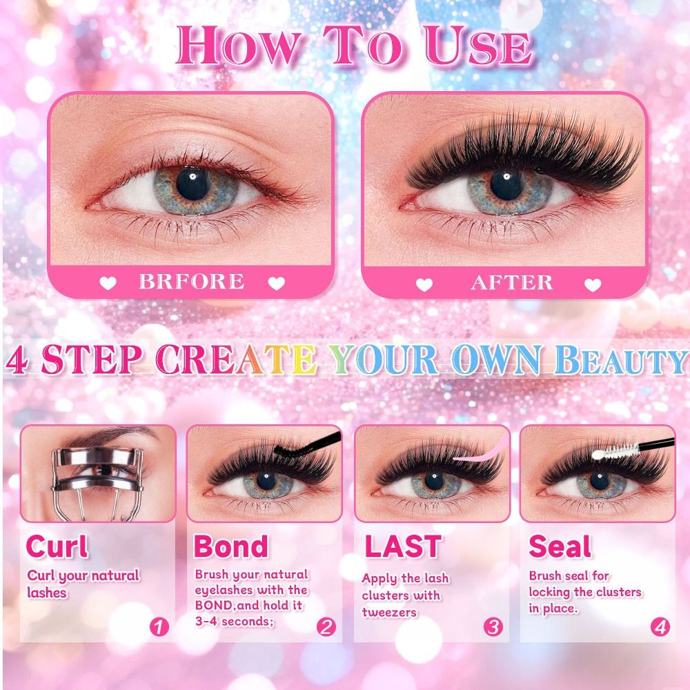 Natural Look False Eyelashes W - Eyelash Extension Kits 评论和价格
