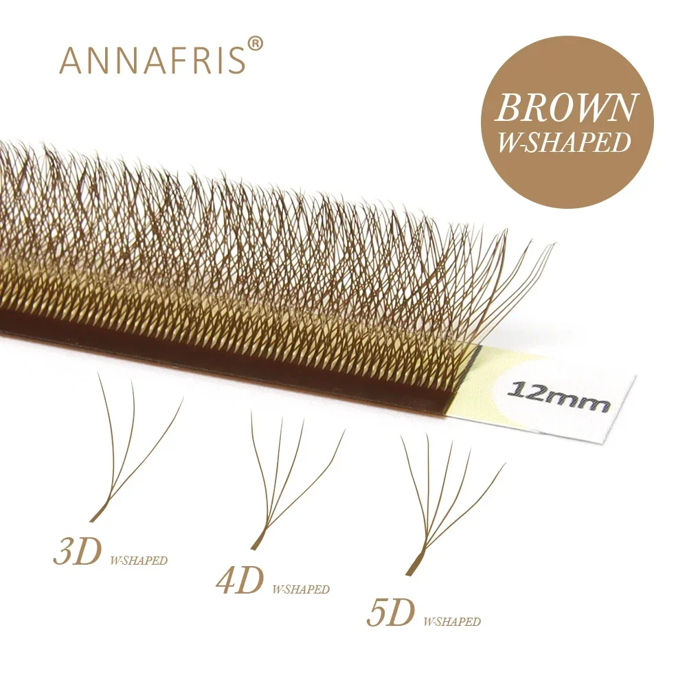 ANNAFRIS Brown W Shape Lash Ex - Eyelash Extension Yy 评论和价格