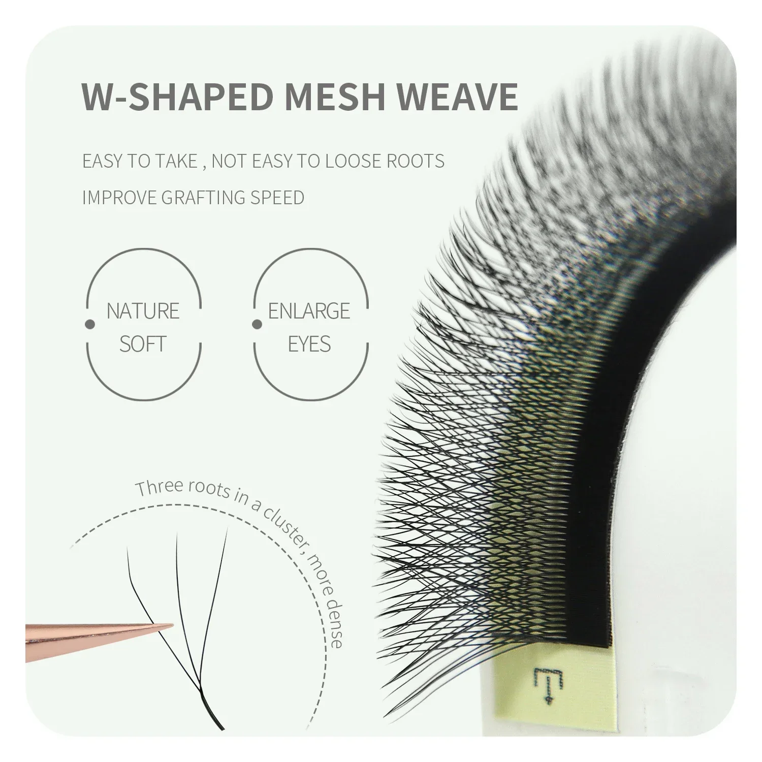 ANNAFRIS Brown W Shape Lash Ex - Eyelash Extension Yy 评论和价格