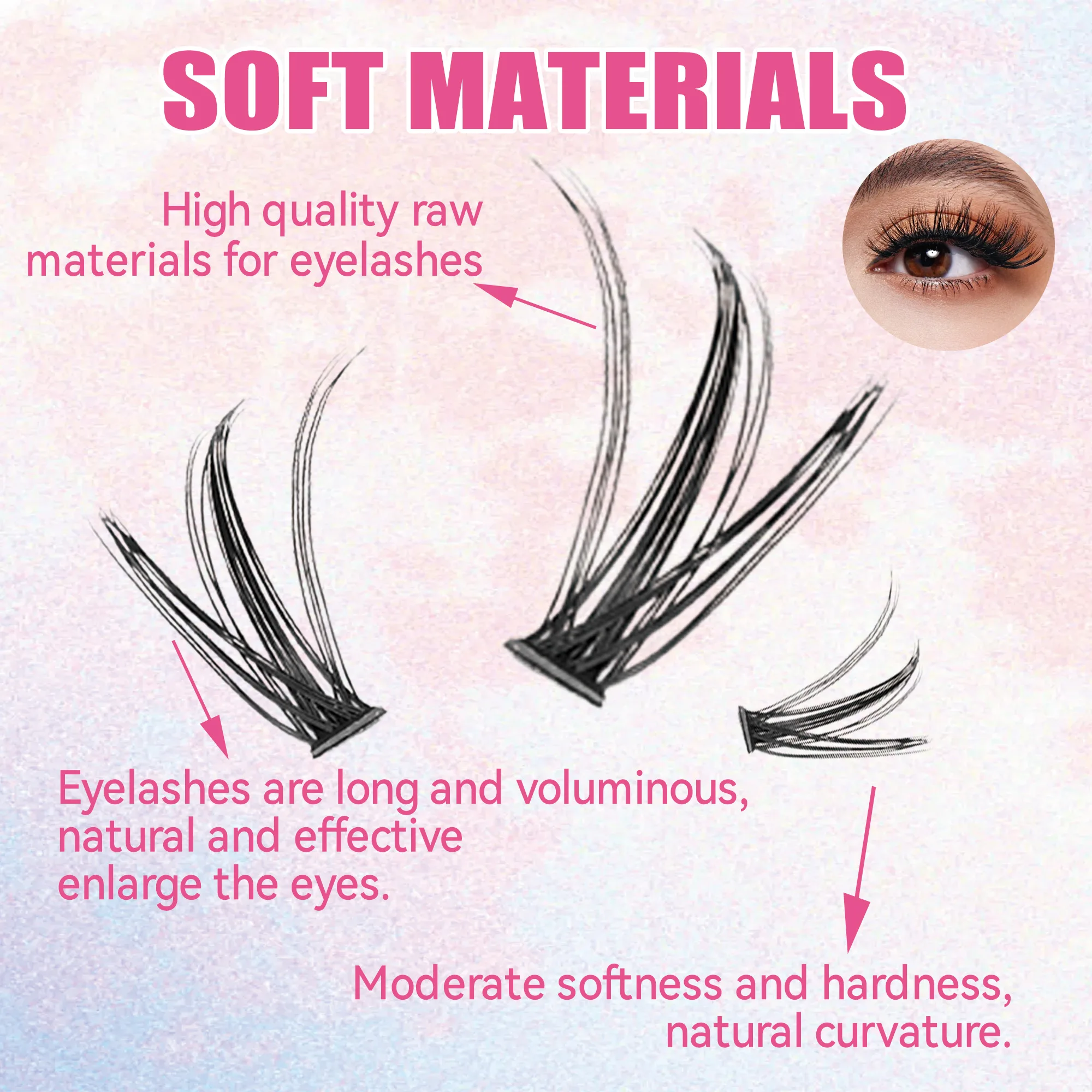 Eyelashes 200 PCS Clusters Las - Eyelash Extension Glasses 评论和价格