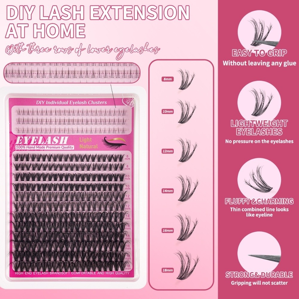 8-18mm Length False Eyelashes  - Eyelash Extension Kits 评论和价格