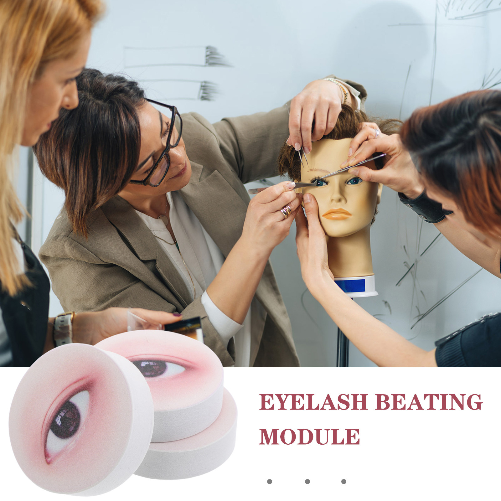 3Pcs Lash Extension Practice B - Eyelash Extension Kits 评论和价格