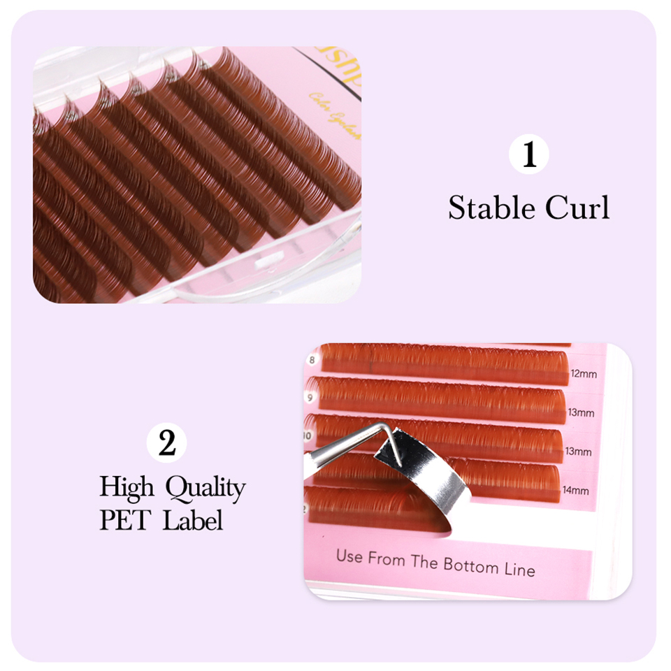Cocoa Chocolate Brown Eyelashe - Eyelash Extensions Classic 评论和价格